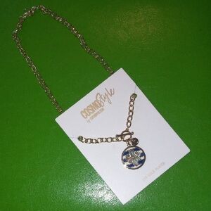 Gold and Blue Necklace